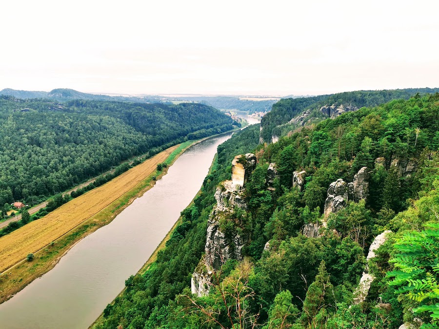 Bastei Sächsische Schweiz: Ausblick auf die Elbe